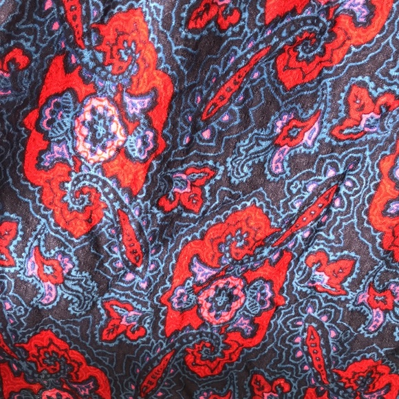 Vintage AMERICA blue & red peasant hippie blouse - Picture 3 of 11